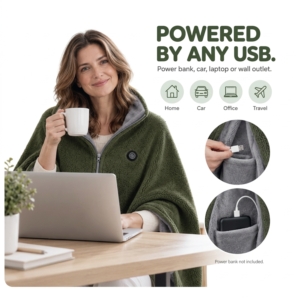 Imagen USB con mesa y fondo blanco